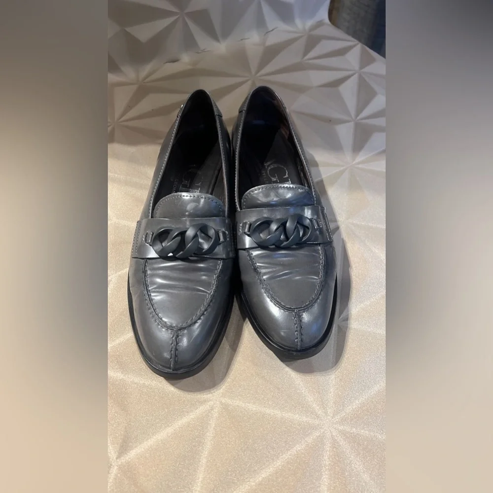 AGL Gray Leather Loafers size EU40
